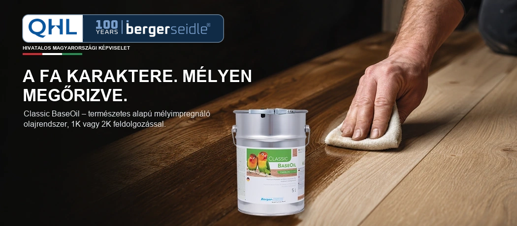 QHL – Berger–Seidle Classic BaseOil természetes alapú, mélyimpregnáló fa olajrendszer