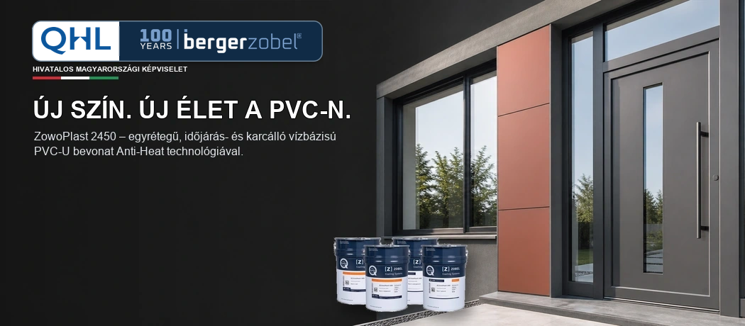 QHL – Berger–Zobel ZowoPlast 2450 vízbázisú, időjárás- és karcálló bevonatrendszer PVC felületekhez