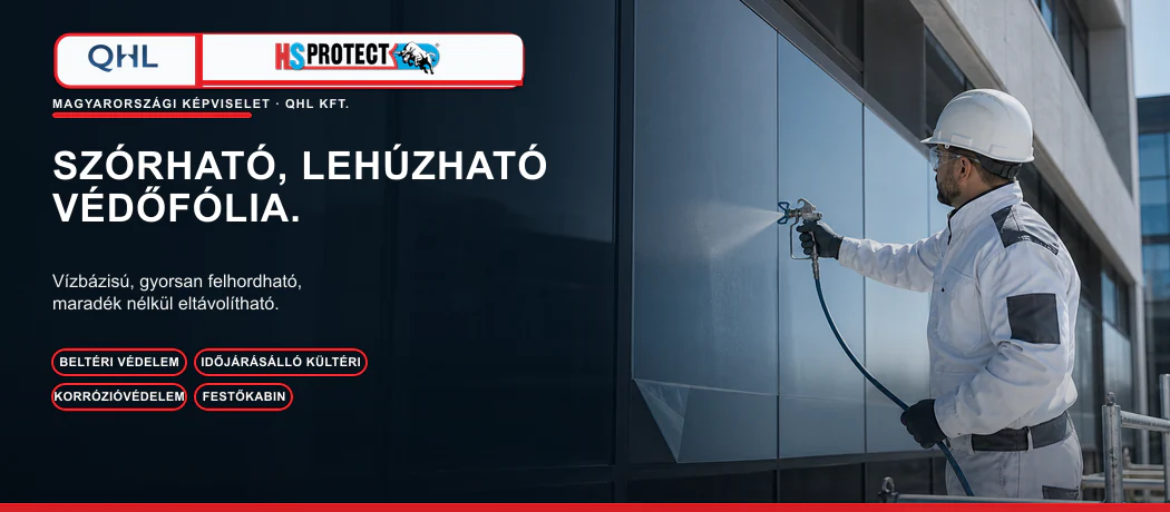 HS Protect szórható, lehúzható védőfólia beltérre, időjárásálló kültérre, korrózióvédelemhez és festőkabinokhoz – QHL Magyarország