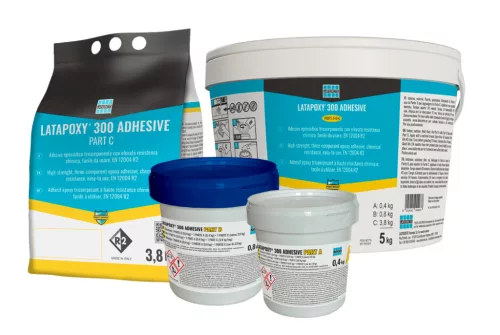 LATICRETE LATAPOXY 300 ADHESIVE - Vegyszerálló Epoxi Ragasztó, 5 KG