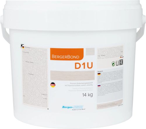BergerBond® D1U - egykomponensű diszperziós pvc,szőnyeg, linóleum gumipadló ragasztó - 14kg