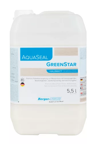 AquaSeal® GreenStar - Antiallergén  kétkomponensű parkettalakk - 5.5 Liter, ultramatt