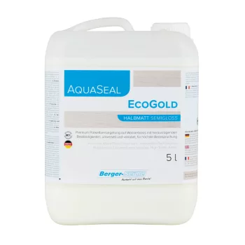   AquaSeal® EcoGold - Egykomponensű poliuretán nagy kopásállóságú parkettalakk - 5Liter, selyemfényű