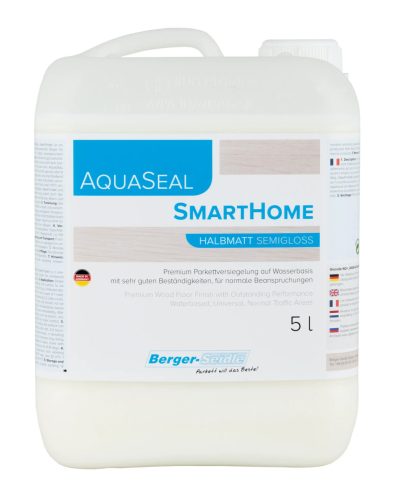 AquaSeal® SmartHome - Egykomponensű akrilát poliuretán parkettalakk normál igénybevételhez - 5Liter, ultramatt