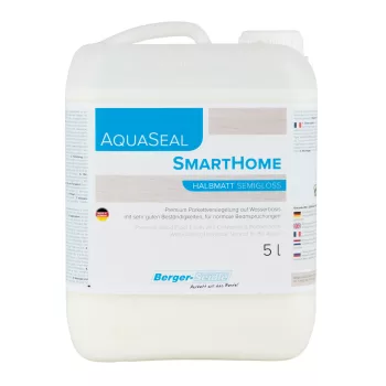   AquaSeal® SmartHome - Egykomponensű akrilát poliuretán parkettalakk normál igénybevételhez - 5Liter, selyemfényű