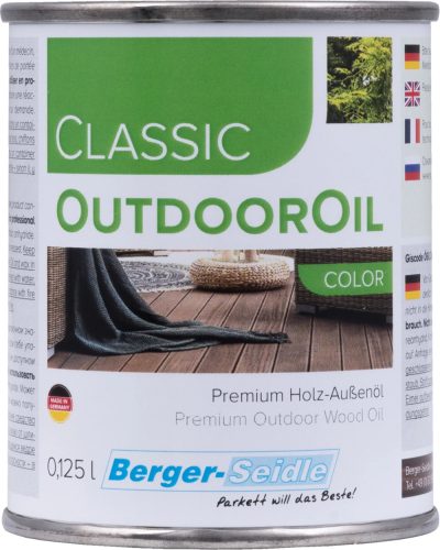 Classic OutdoorOil® Color - Kültéri színes fapadló olaj - 0.125L, Természetes fehér (Naturweiss)