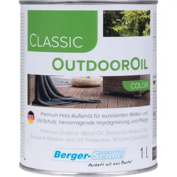   Classic OutdoorOil® Color - Kültéri színes fapadló olaj - 1L, Természetes fehér (Naturweiss)