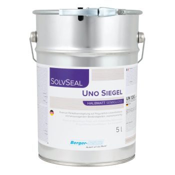   SolvSeal Uno Siegel - Oldószeres kétkomponensű nagy keménységű poliuretán fedőlakk (A  komponens) - 5Liter, selyemfényű