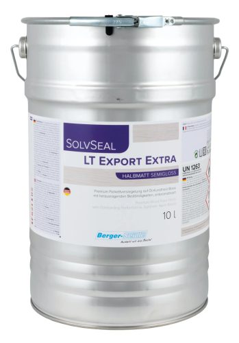 SolvSeal LT Export Extra - Egykomponensű oldószeres parkettalakk -  Paletta 30 x 10 Liter, matt/satin